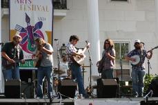 Mayhem Breakdown, a combination of Oxford bands Mayhem String Band and Daybreakdown, performed at the Cotton District Arts Festival, which also hosted a poetry slam and international dance performances.