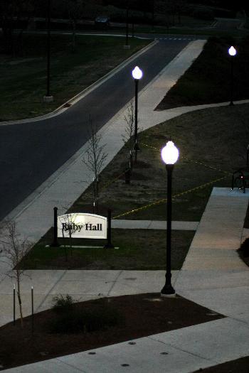 MSU police secured and roped off the street near Ruby Hall after the shooting incident occurred Thursday night.