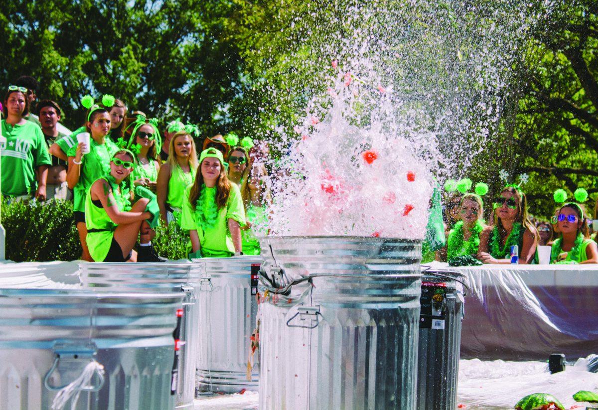 Kappa Delta won Lambda Chi Alpha’s annual Watermelon Fest, a week-long philanthropy event that raises support for non-profit Feeding America through donations of money and canned goods.