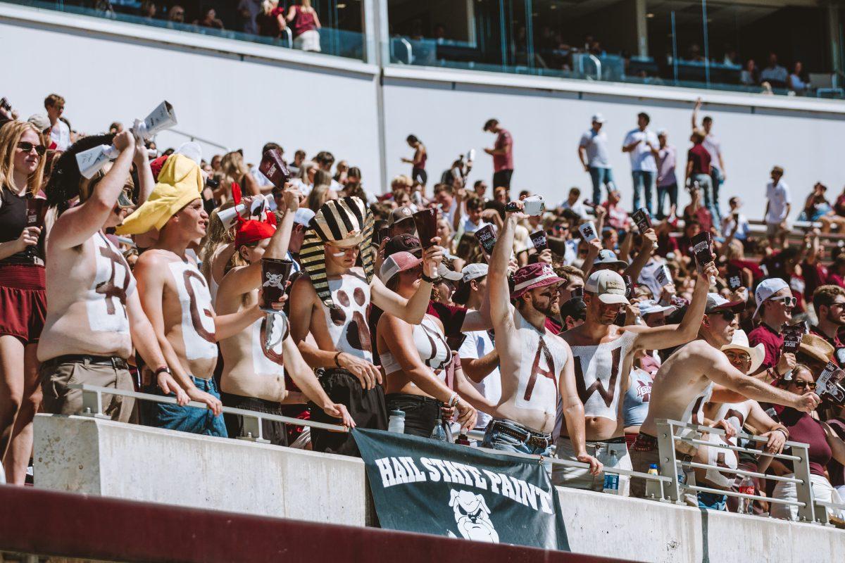 The Hail State Paint-up Squad joined the student section during the 2014 football season. Since then, the squad has engaged Bulldog fans in Davis Wade Stadium.