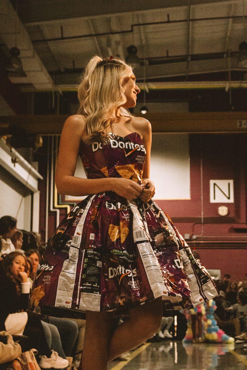 One of the fashion designers created a dress out of Dorito bags. 