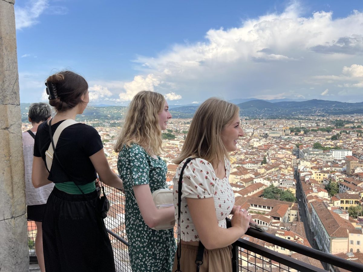 MSU art majors atop the Cathedral of Santa Maria del Flore in Florence, Italy.