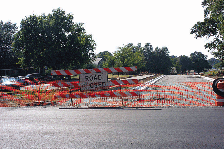 Heavily-traveled Creelman Street has been closed for construction.