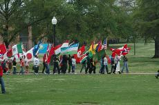 International groups carried their respective flags in the parade that kicked off Saturdays International Fiesta in the Junction.