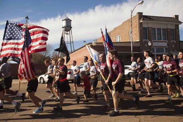 Last year’s egg bowl run saw many participants as the signed football was run from Mississippi State University to the University of Mississippi by both ROTC programs. 
