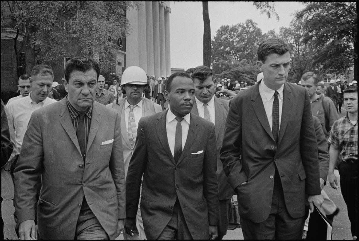 James Meredith is featured above as the first African American to attended the University of Mississippi in 1962. He was denied admission twice but was able to enroll on Oct. 1, 1962.&#160;