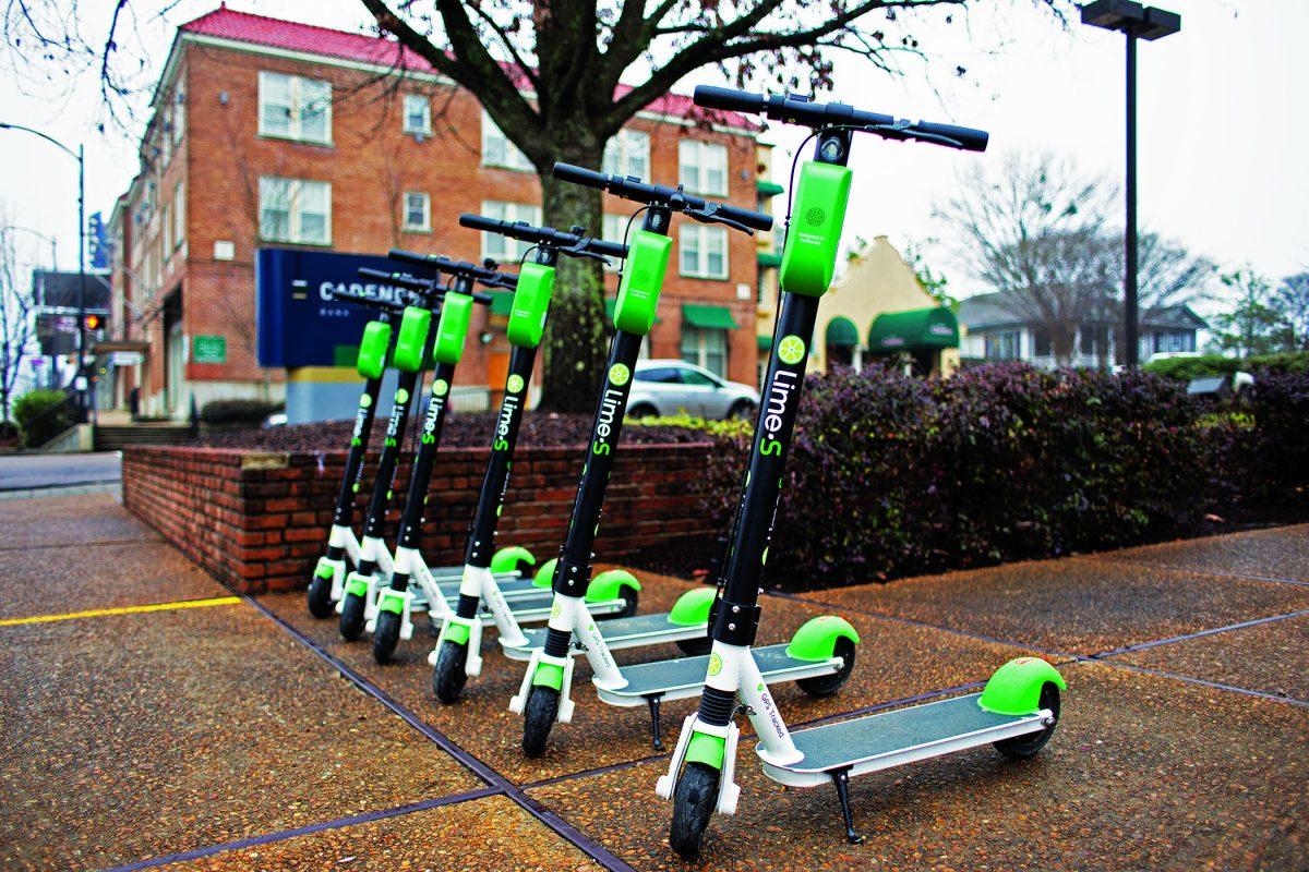 Lime recently introduced the Lime-S electric scooters to Starkville community members. These electric scooters are not allowed on Mississippi States campus, but this new mode of transportation can be found in downtown and the Cotton District. 