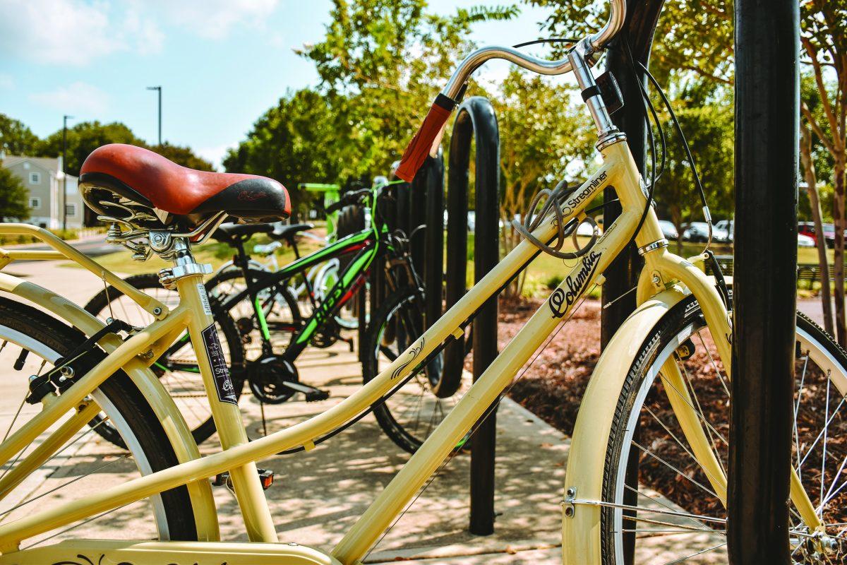 MSU+students+can+take+an+active+role+in+sustainability+by+riding+bikes+instead+of+driving.+MSU%26%238217%3Bs+campus+includes+bike+racks+and+biking+lanes.