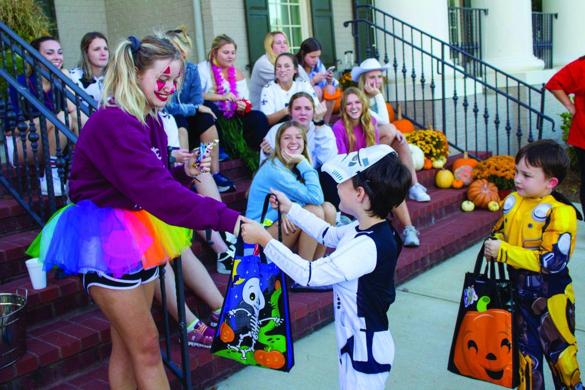 Kids from the Starkville area were invited to sorority and fraternity row on oct. 24, 2019 to get into the Halloween spirit by dressing up and going trick or treating.