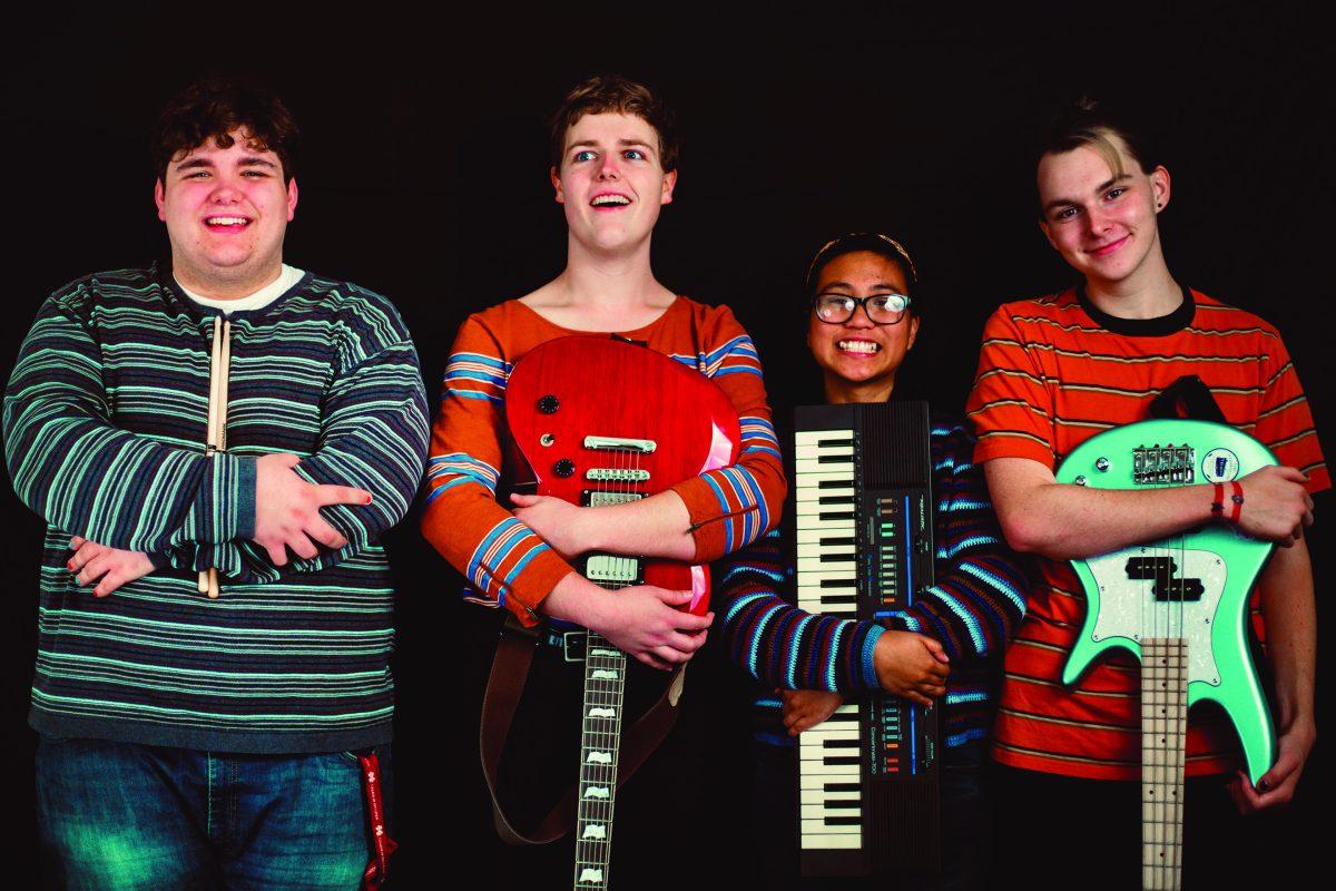 Celery Teeth is a Starkville punk band, comprised ot Mississippi State University students. Pictured from left to right: Vinny Brocato (drummer), June Hunt (vocalist and guitarist), Joy Cariño (keyboardist) and Trevor Wycoff (bassist).