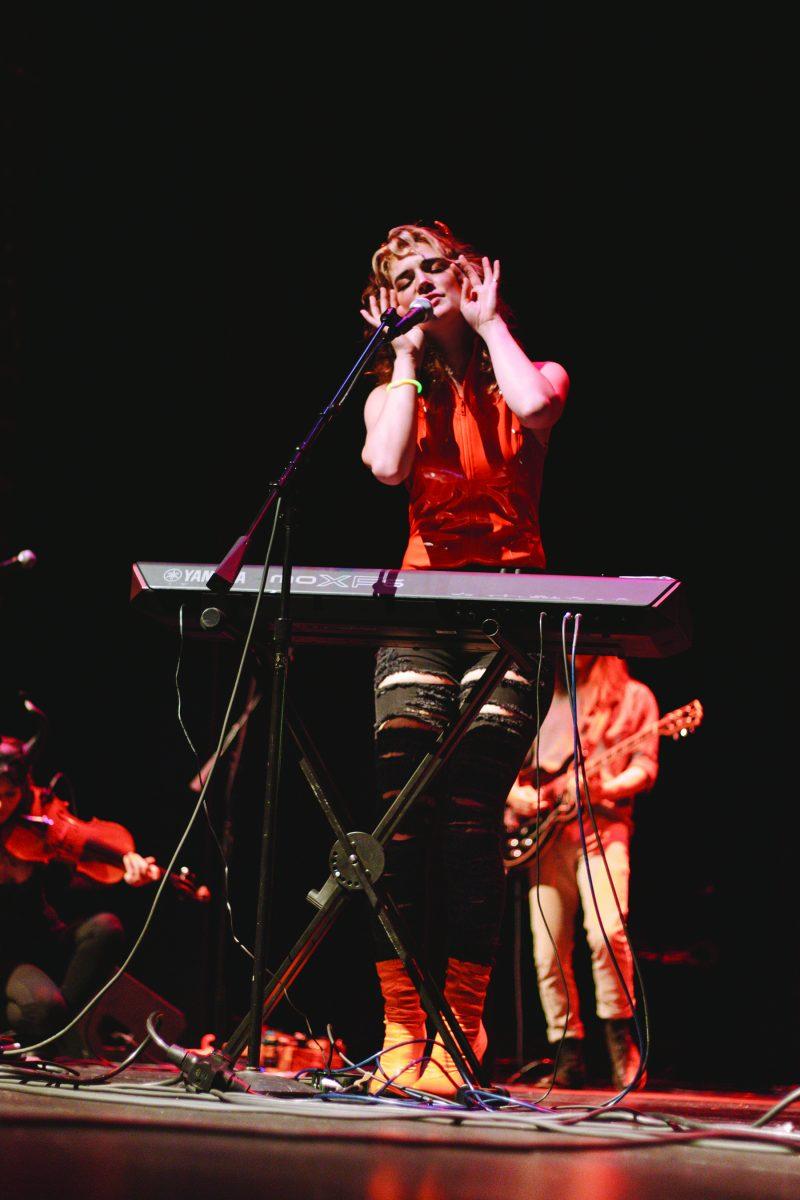 <p><span>The lead singer of Flight Attendant performs in Bettersworth Auditorium in Lee Hall at Music Maker Productions’ “Fright Night.”</span></p>