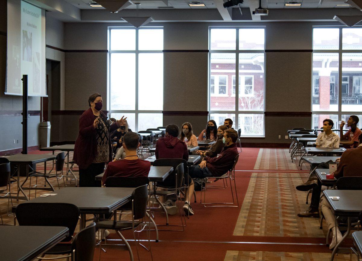Regina Hyatt opened the Undecided Conference, an event designed to help Mississippi State University students with undecided majors develop their career paths and professionalism.