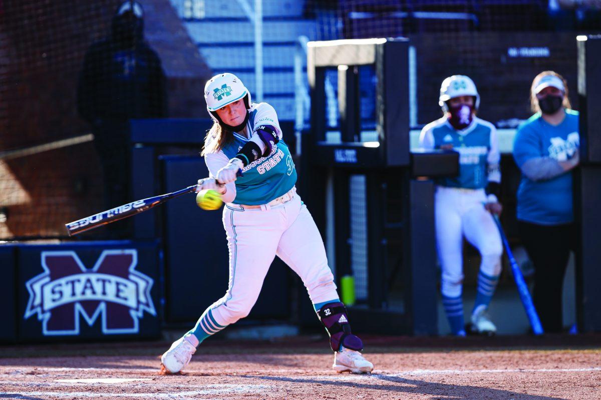 Montana Davidson swings for the Bulldogs during The Snowman tournament last week.