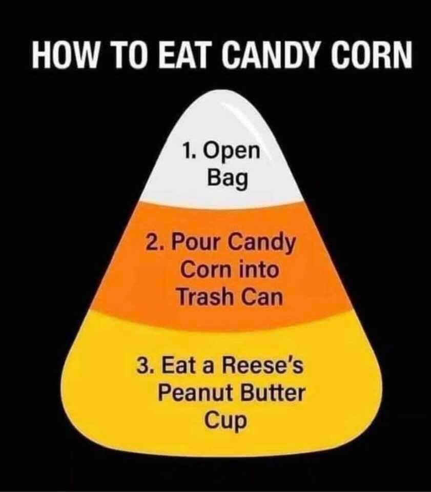 Mike Leach posted this image on Twitter, outlining his Halloween candy philosophy.