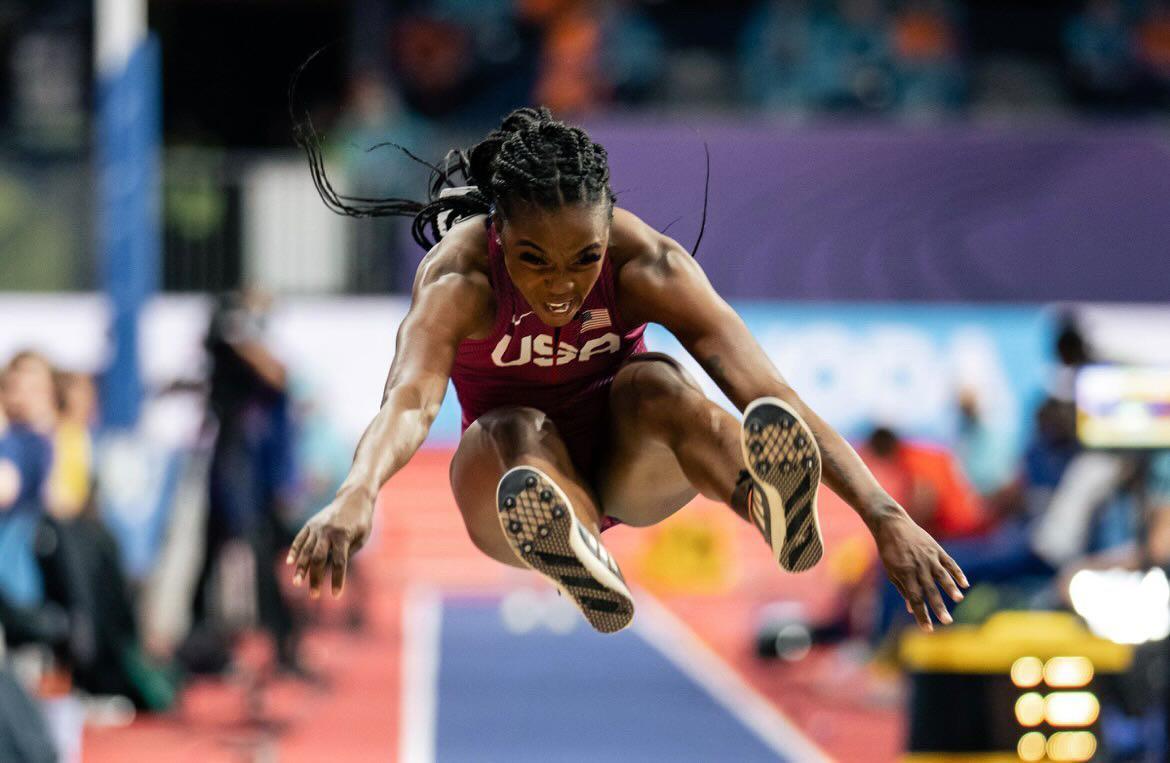Tiffany Flynn, a former MSU track and field team member, represents the U.S. at the World Athletics Indoor Championships in Serbia. She placed 4th in the women’s long jump competition.