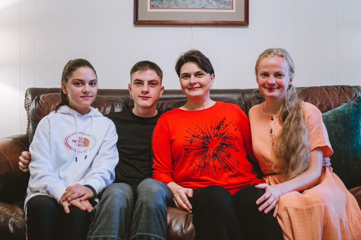 Anna Shevchenko, right, and her family fled to Starkville, Mississippi from Ukraine in February due to the Russian invasion.