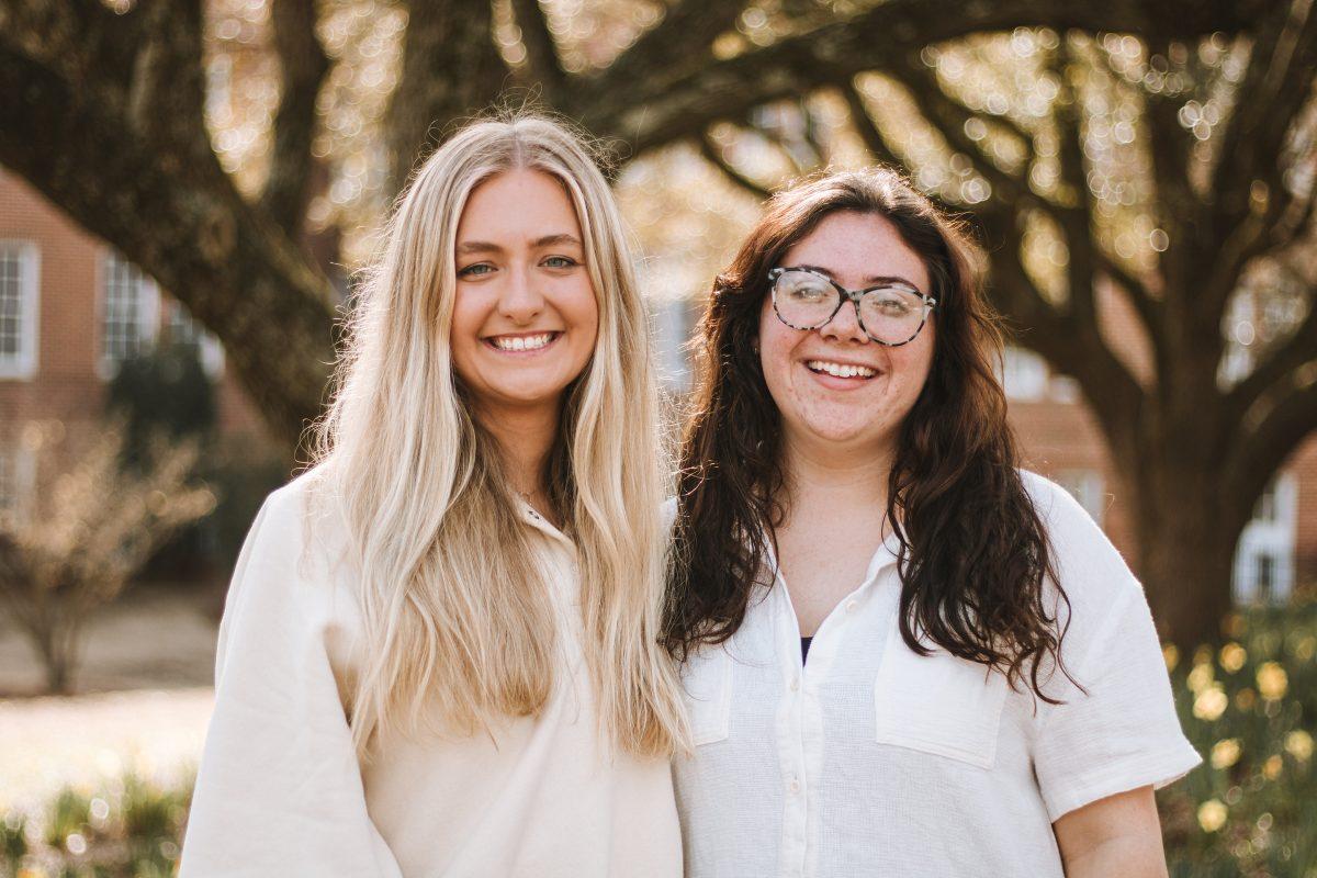 Students elected 2023 Student Association Vice President Jodee Crane (left) and President Ellie Herndon (right) last week.