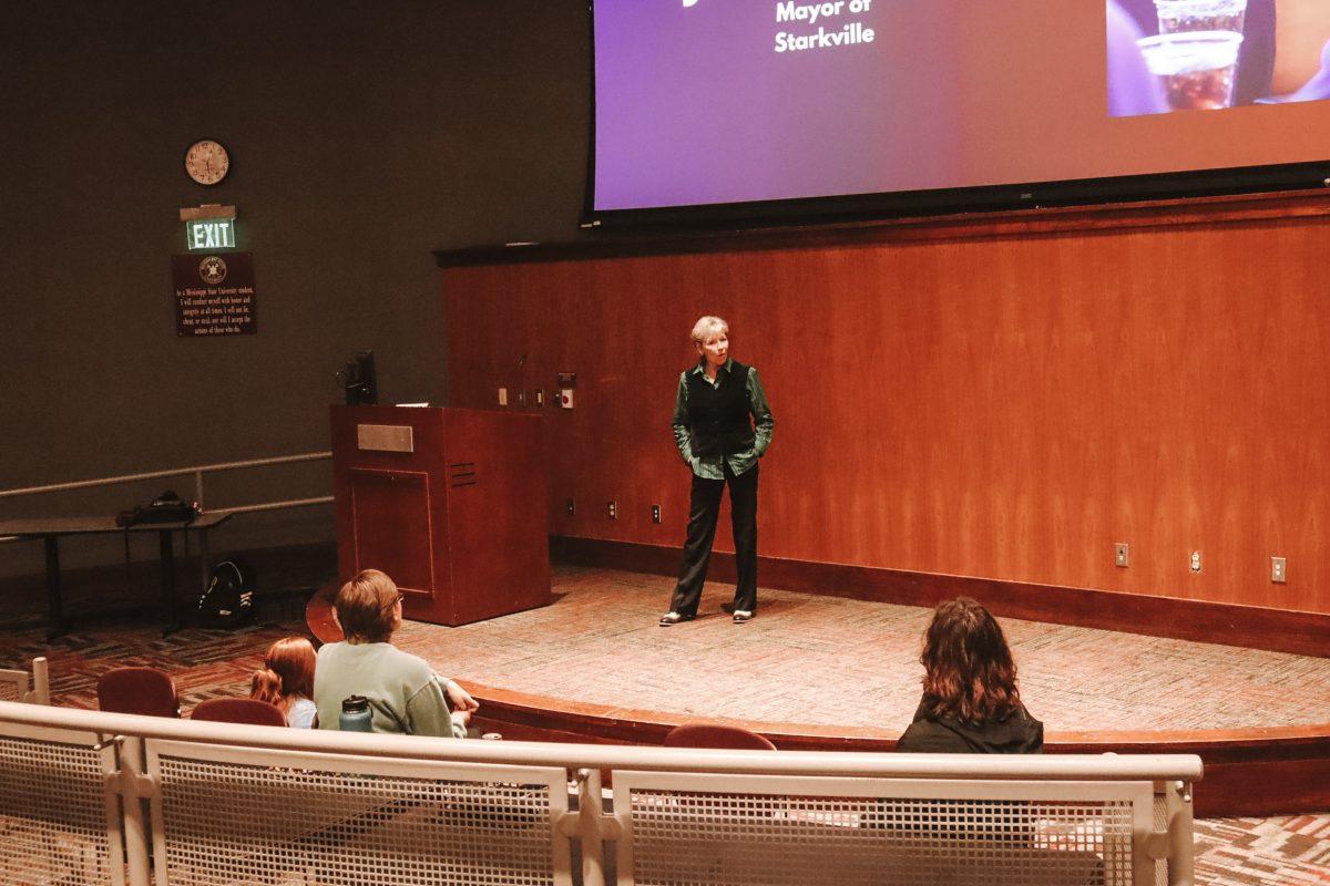Mayor Spruill spoke to seven students Thursday night about her local government journey and student involvement.College Democrats President Justin Childs introduced Mayor Spruill on Thursday.