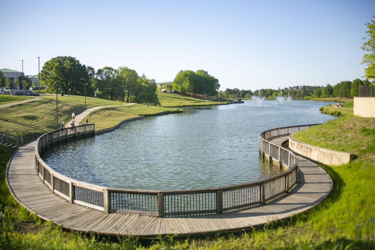Chadwick Lake walking trail is located on the North end of the Joe Frank Sanderson Center.
