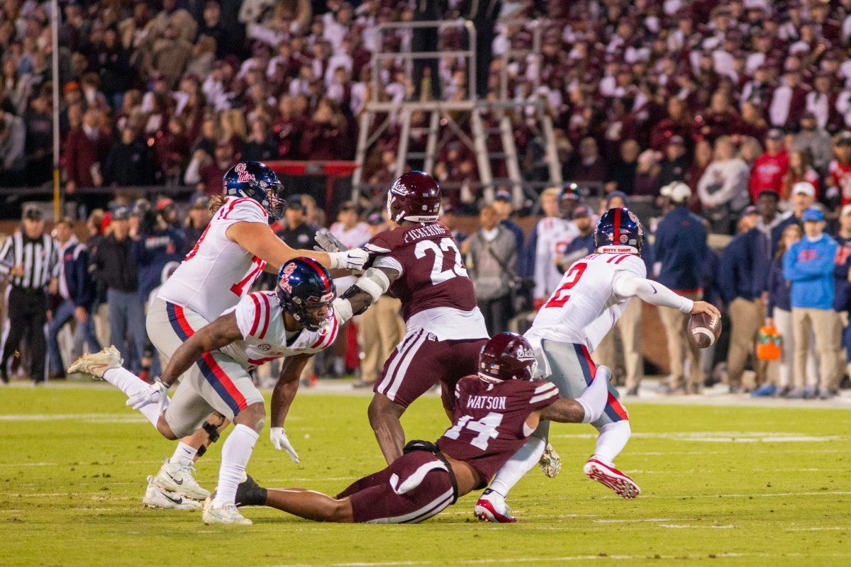 The game between the Ole Miss Rebels and the Mississippi State Bulldogs at Davis Wade Stadium at Scott Field in Starkville, MS.