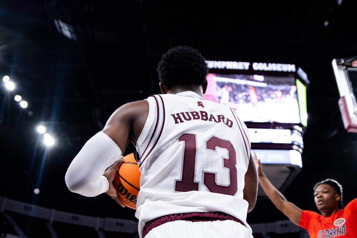 Mississippi+State+Guard+Josh+Hubbard+%28%2313%29+during+the+game+between+the+UT+Martin+Skyhawks+and+the+Mississippi+State+Bulldogs+at+Humphrey+Coliseum.