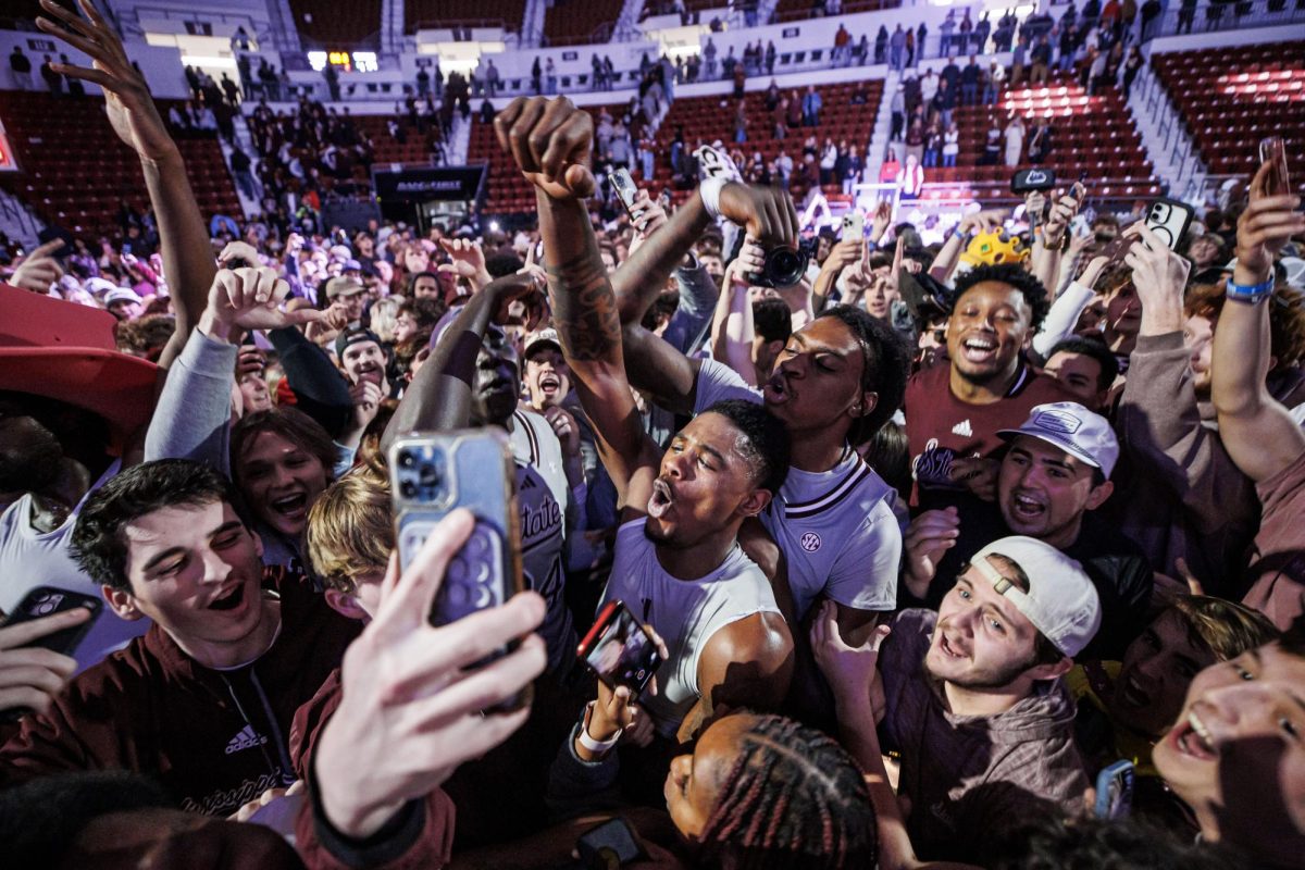 Mississippi State University fans stormed the court last Tuesday after beating No. 7 Texas A&M University 70-54.