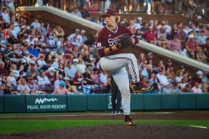 Left-handed pitcher Tomas Valincius pitched 10 strikeouts in the April 3 game against UGA. 