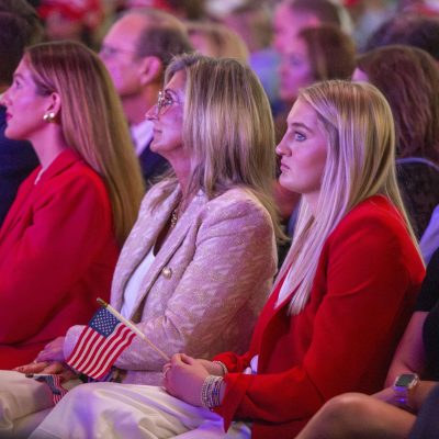 8:06 p.m. - Oxford Mayor Robyn Tannehill sits front row alongside her daughter, Molly Tannehill, a student at Mississippi State University.