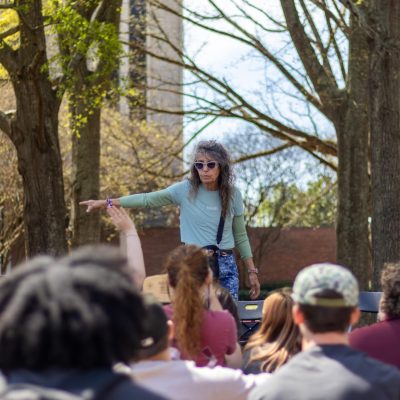 The majority of Smock's sermon was based on student interaction.